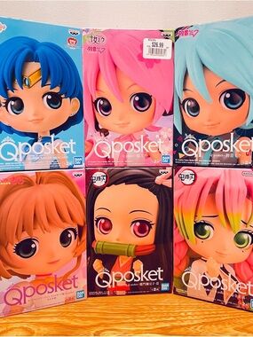 ✨ Qposket Anime Figure Lot – Set of 6 (Bandai Banpresto) ✨